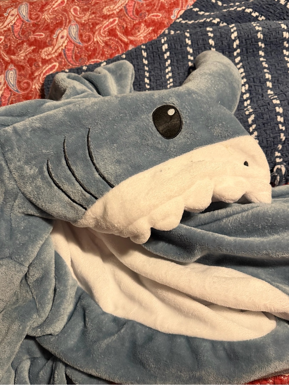 Plush Blue Animal Onesie with Hood - Picture 2 of 3
